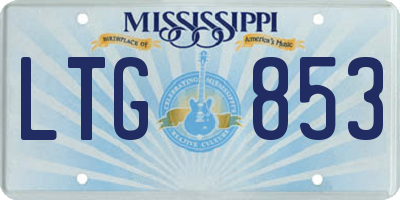 MS license plate LTG853