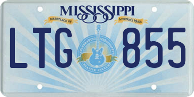 MS license plate LTG855
