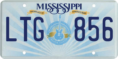 MS license plate LTG856