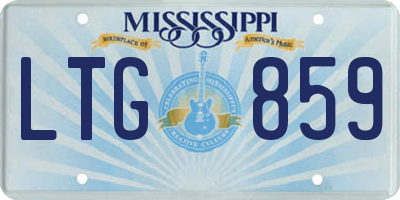 MS license plate LTG859