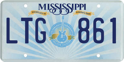 MS license plate LTG861