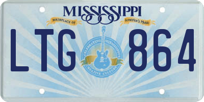 MS license plate LTG864