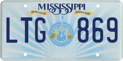 MS license plate LTG869