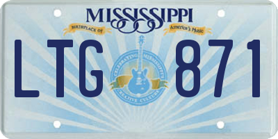 MS license plate LTG871