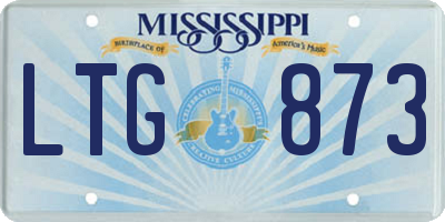 MS license plate LTG873