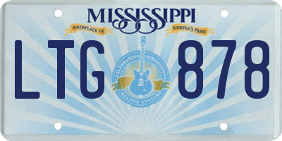 MS license plate LTG878