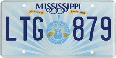 MS license plate LTG879