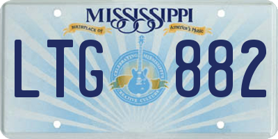 MS license plate LTG882