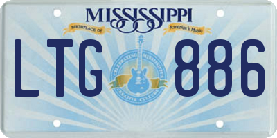 MS license plate LTG886