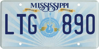 MS license plate LTG890