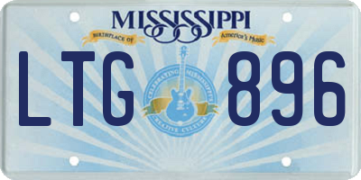 MS license plate LTG896