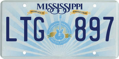 MS license plate LTG897