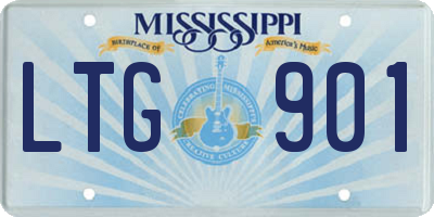 MS license plate LTG901