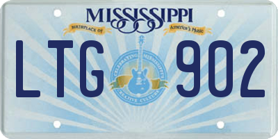 MS license plate LTG902