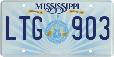 MS license plate LTG903
