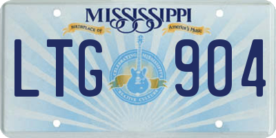 MS license plate LTG904