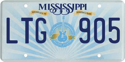 MS license plate LTG905