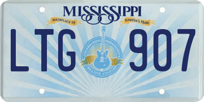 MS license plate LTG907