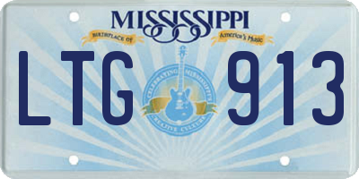 MS license plate LTG913