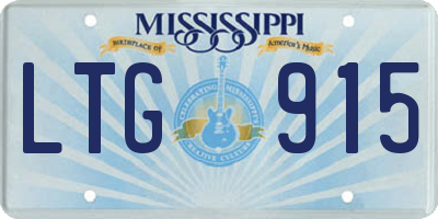 MS license plate LTG915