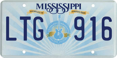 MS license plate LTG916