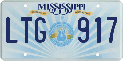MS license plate LTG917