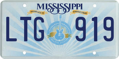 MS license plate LTG919