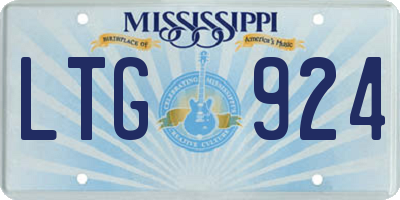MS license plate LTG924