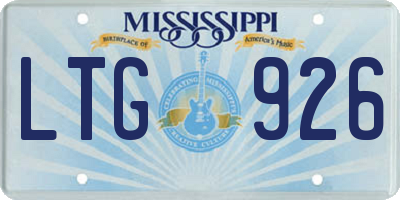 MS license plate LTG926