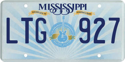 MS license plate LTG927