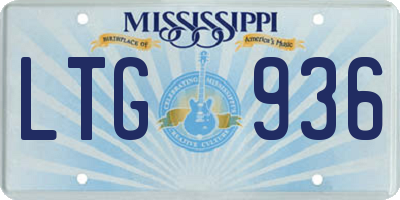 MS license plate LTG936
