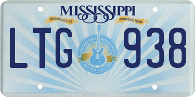 MS license plate LTG938