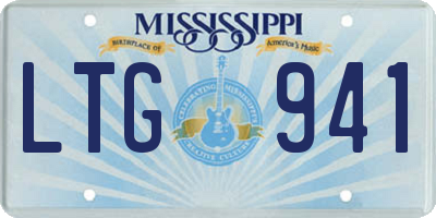 MS license plate LTG941