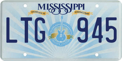 MS license plate LTG945