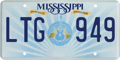 MS license plate LTG949