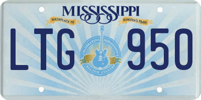 MS license plate LTG950