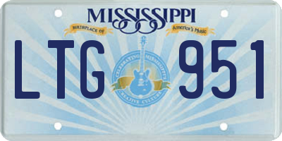 MS license plate LTG951