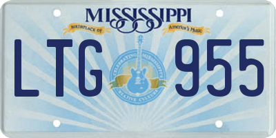 MS license plate LTG955