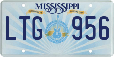 MS license plate LTG956