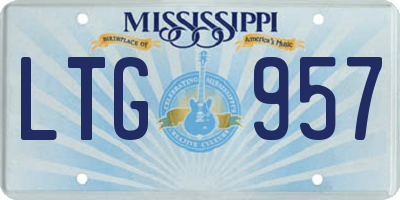 MS license plate LTG957