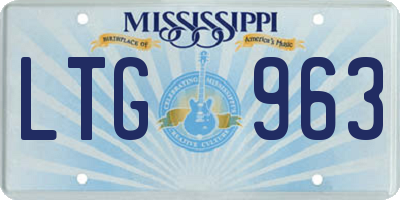 MS license plate LTG963
