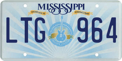 MS license plate LTG964