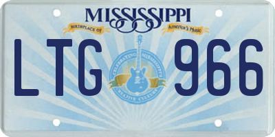MS license plate LTG966