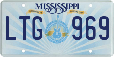 MS license plate LTG969