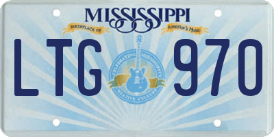 MS license plate LTG970