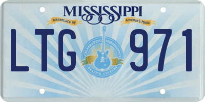 MS license plate LTG971