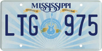 MS license plate LTG975