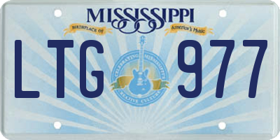 MS license plate LTG977