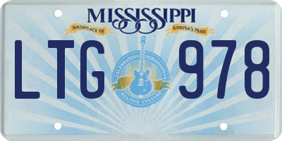 MS license plate LTG978