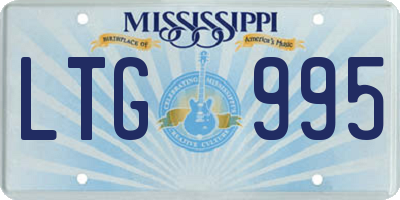 MS license plate LTG995